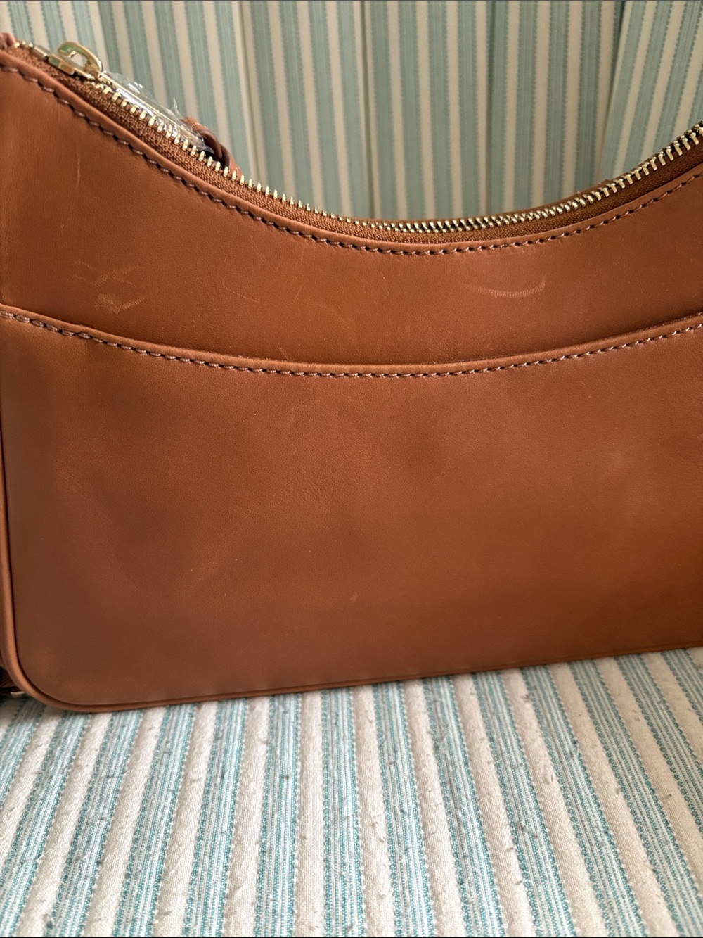 Brahmin Esme Crossbody Saddle Leather Shoulder Bag in Chestnut Brown - Picture 9 of 10